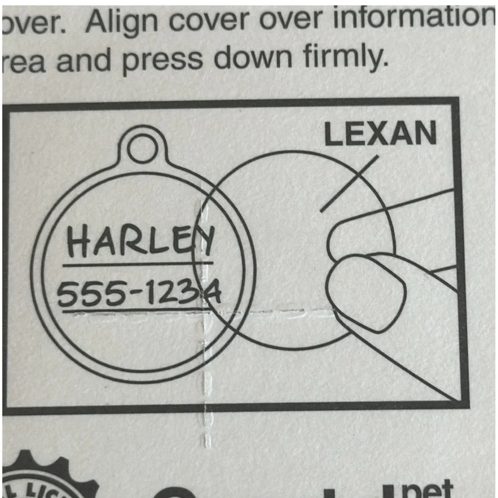 Harley‎ Davidson Pet ID Tag Nickel Plated Solid Brass Waterproof Easy Apply